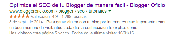 estrellas resultados buscadores blogger