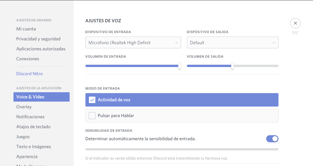solucion problema audio micro discord
