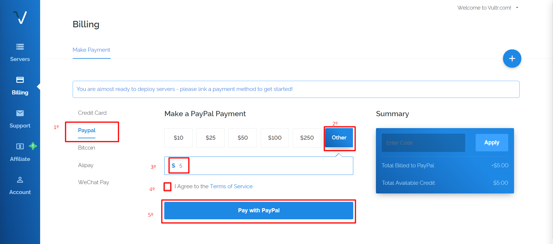 oferta vultr españa codigo cupon