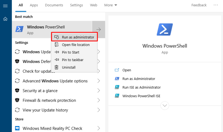 instalar el paquete de una aplicacion mediante el powershell de windows 10