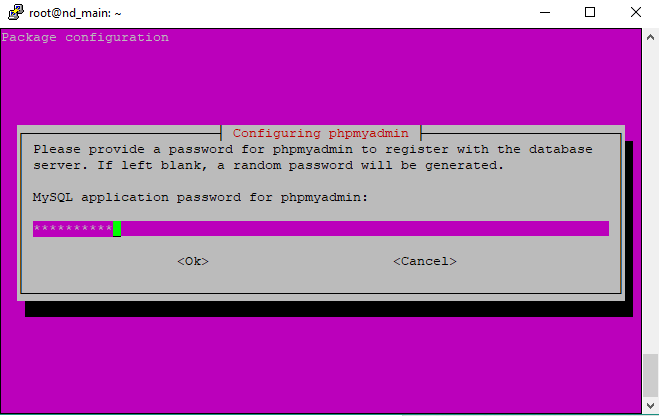 configurar contraseñas phpmyadmin apache2 lamp