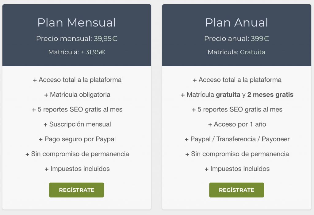 precios curso teamplatino chuiso