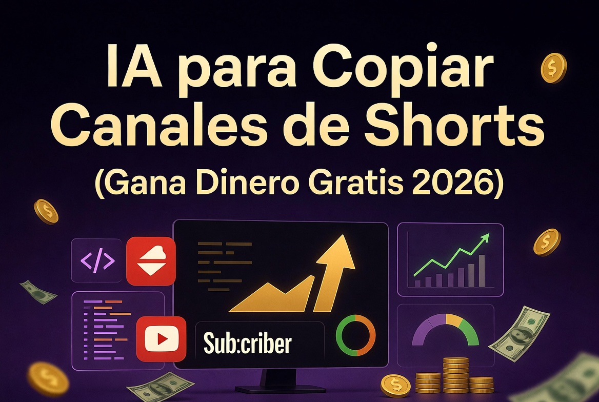 IA para Copiar Canales de Shorts y Ganar Dinero (Gratis 2026)